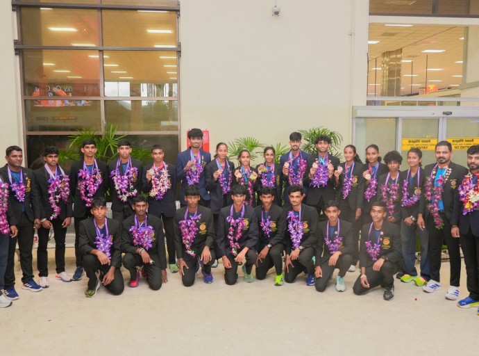 Sri Lankan Youth Athletes Return Home After Securing 8th Place in Asia with 8 Medals at the Asian U20 Athletics Championship